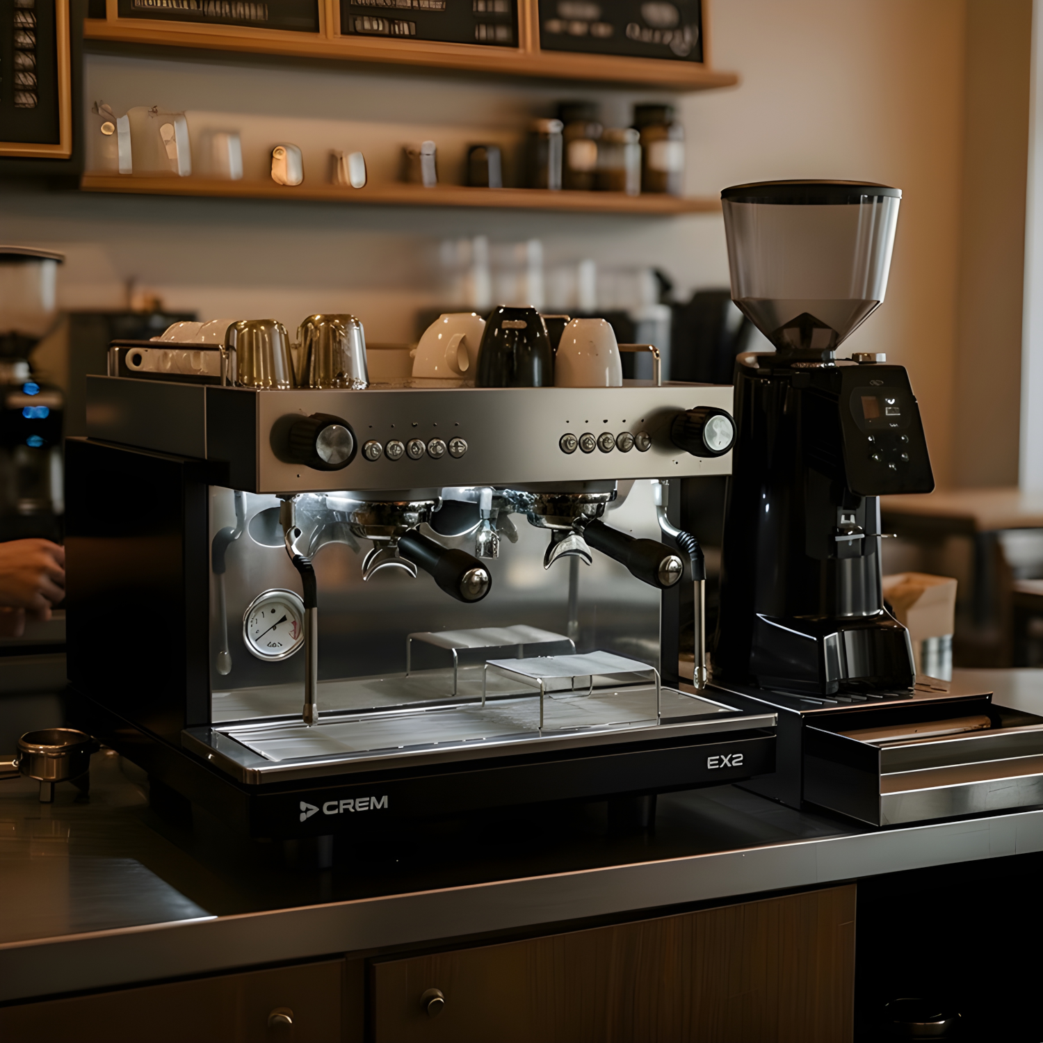 EX2 Tall Mini 2 Group Coffee Machine Package