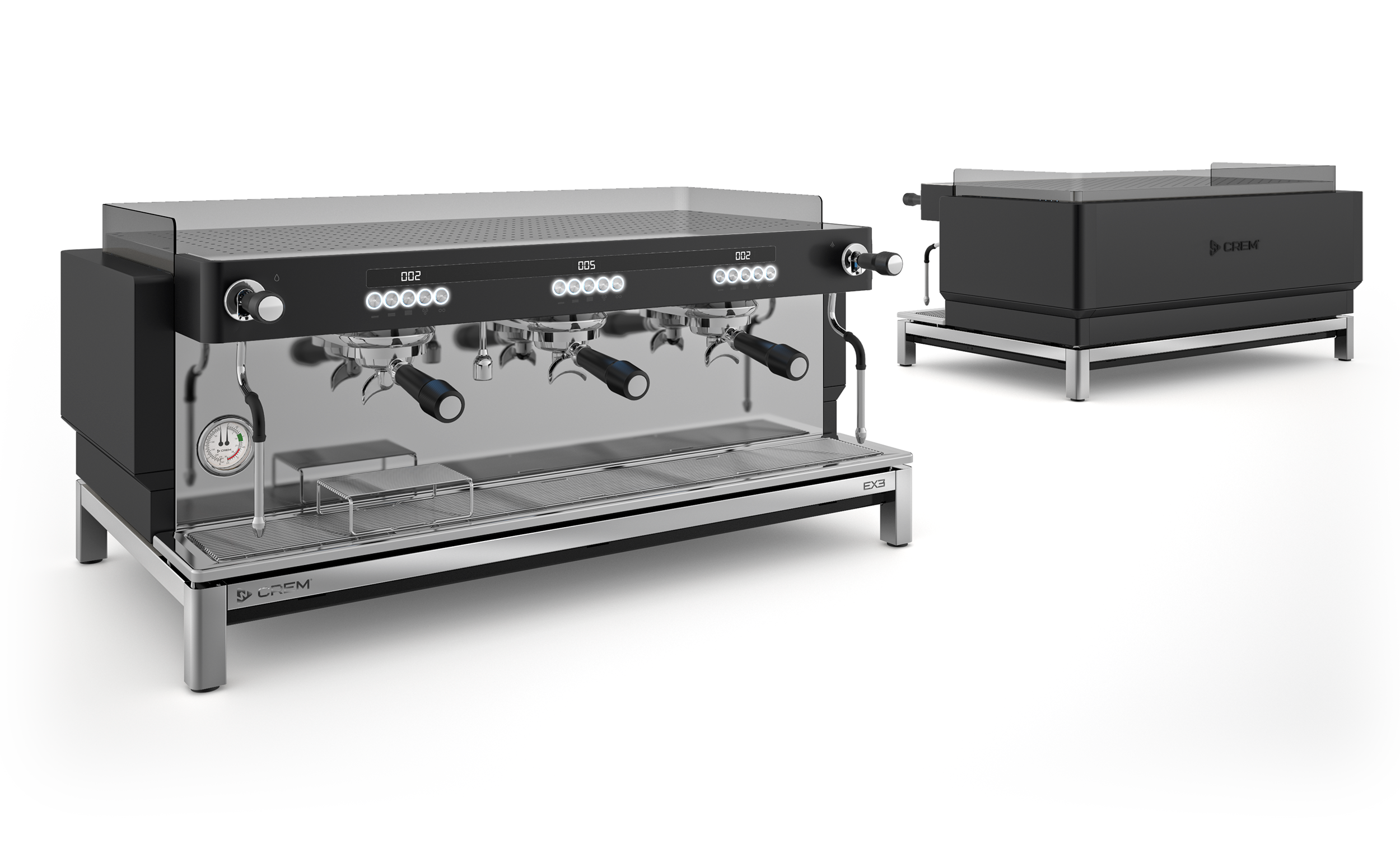 EX3 Tall Cup Display 3 Group Commercial Coffee Machine