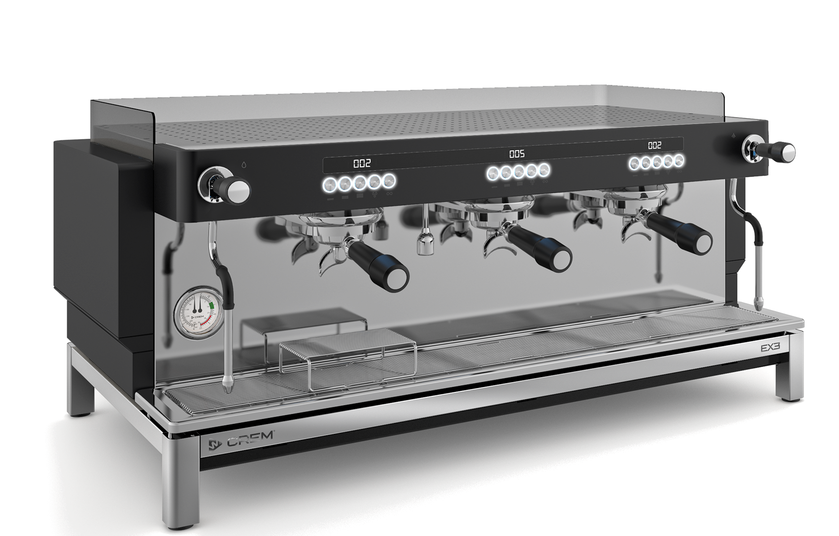 EX3 Tall Cup Display 3 Group Commercial Coffee Machine