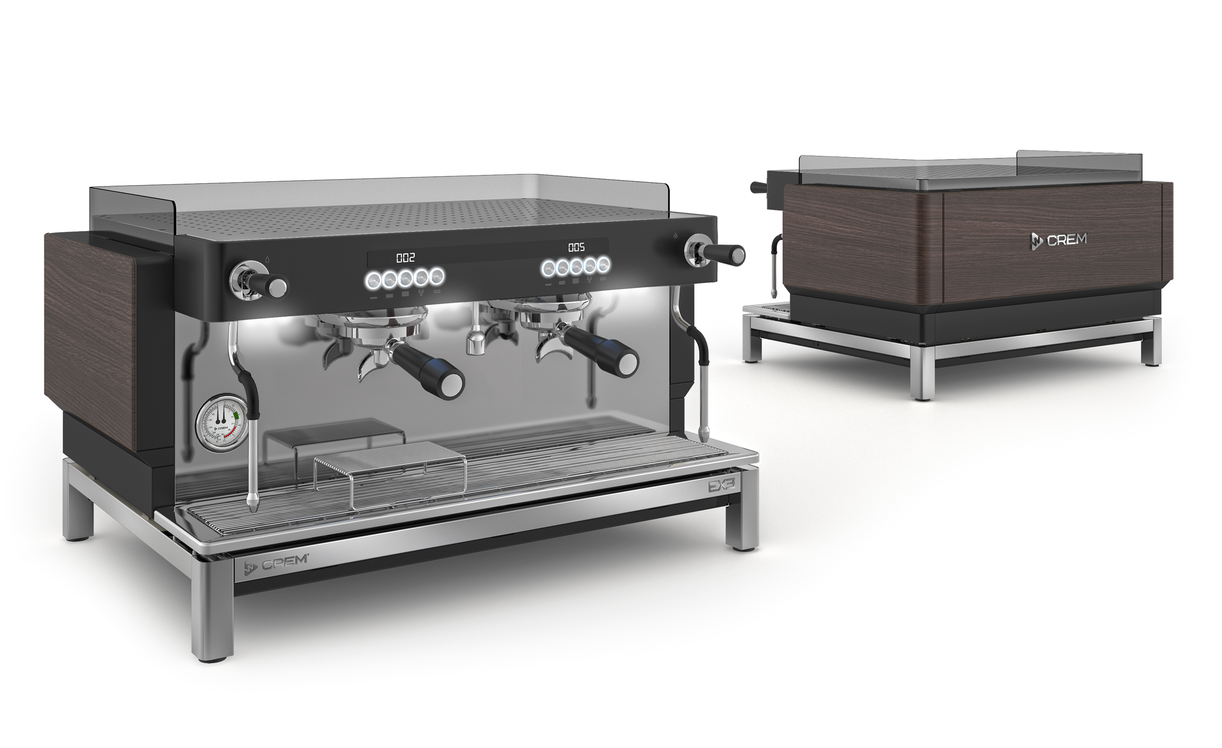 EX3 2 Group Tall Display PID Commercial Coffee Machine