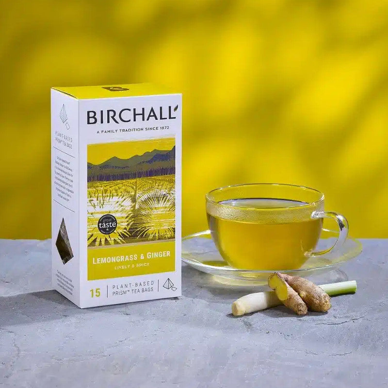 Birchall Lemongrass and Ginger - 15 Prism Tea Bags