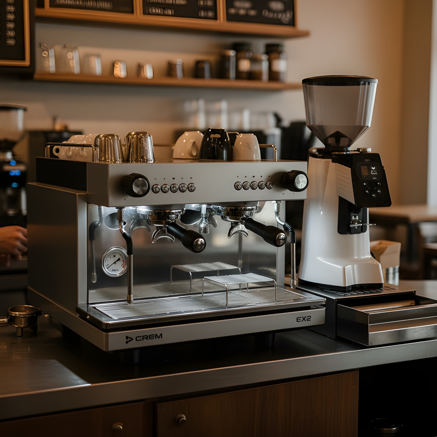 EX2 Tall Mini 2 Group Coffee Machine Package