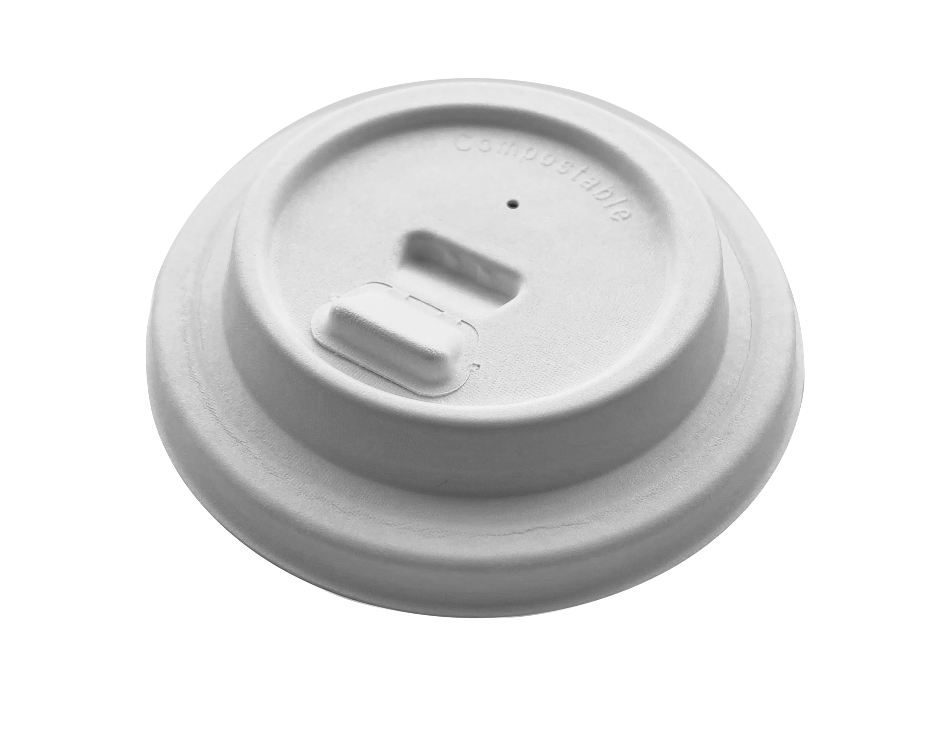 12oz Moulded Fibre Take Away Lid White