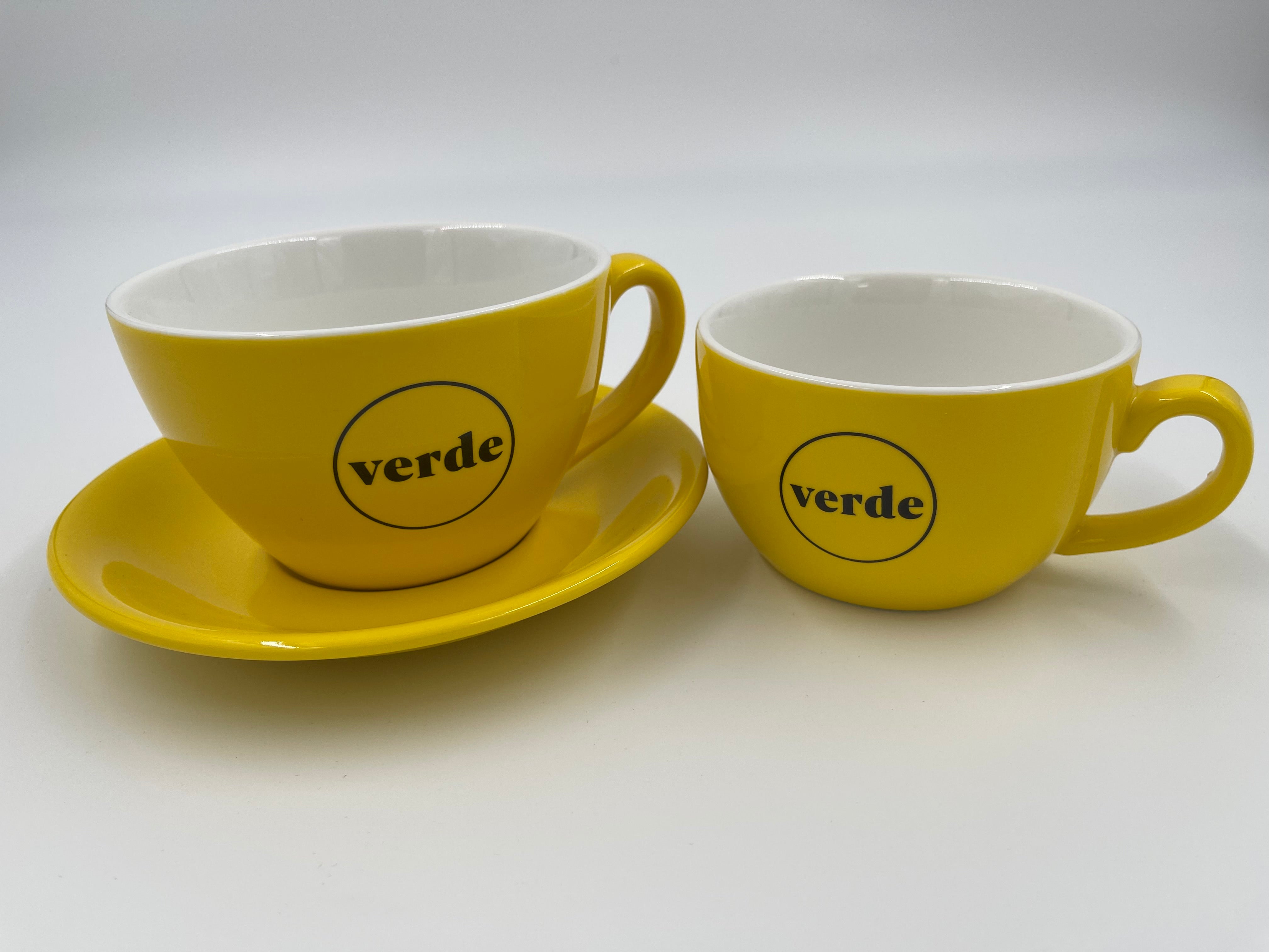 Cappuccino Cup Verde Yellow 12oz