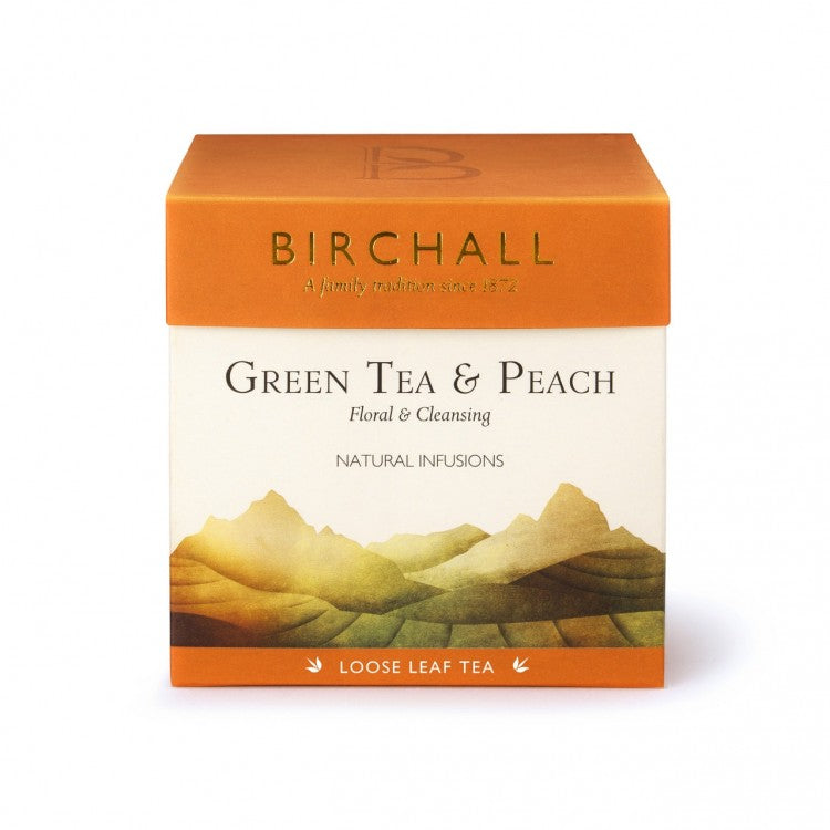 Birchall Green Tea and Peach - 125g Loose Leaf Tea