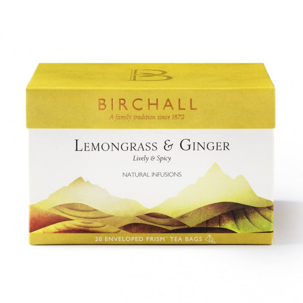 Birchall Lemongrass & Ginger - 20 Enveloped Prism Tea Bags