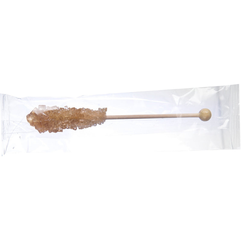 Brown Swizzle Sticks Individually Wrapped - Case of 100
